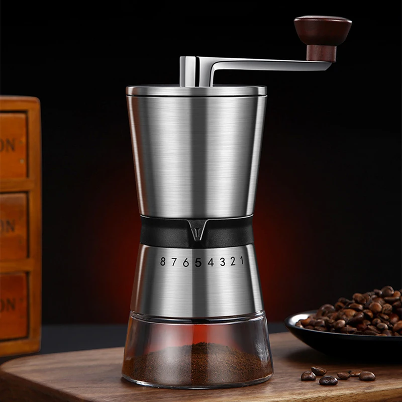 Burr Hand Grinder - مطحنة قهوة يدوية قابلة للتعديل بـ