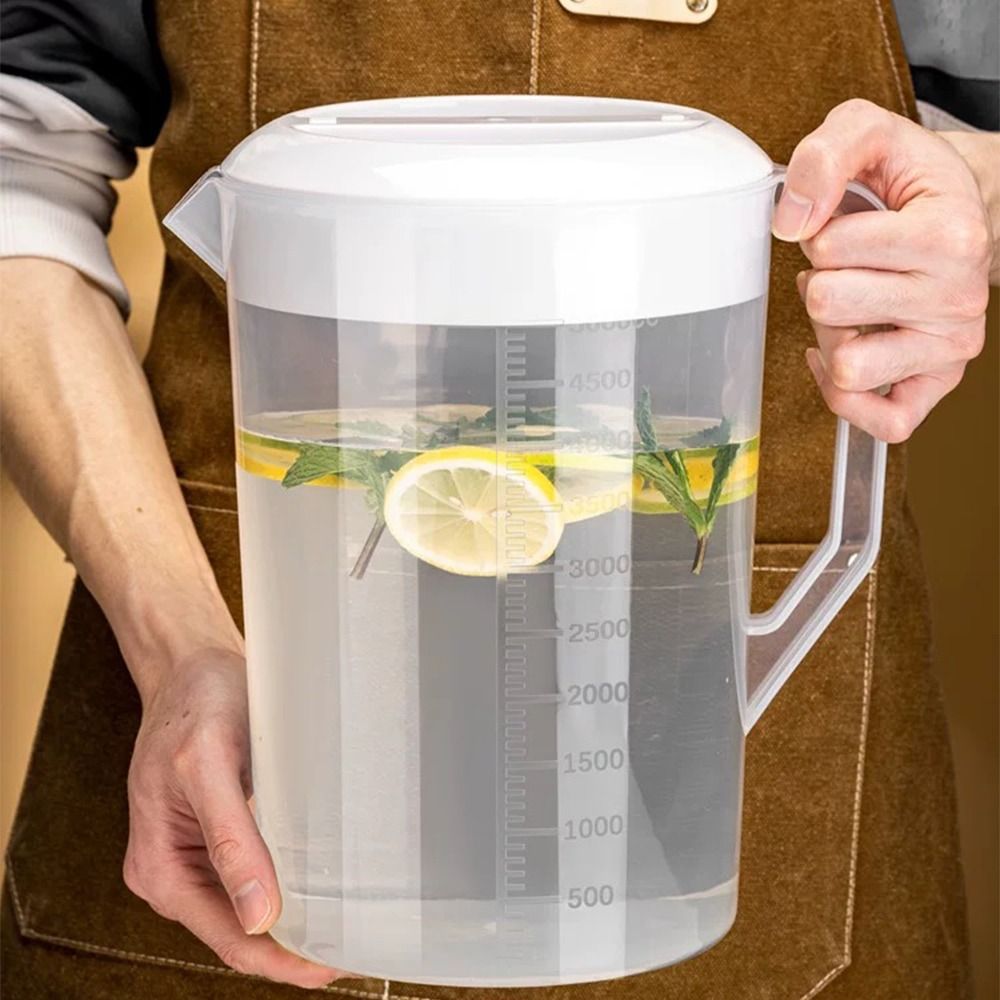 Cold Brew Jar - وعاء بلاستيكي شفاف لحفظ المياه، زجاجة