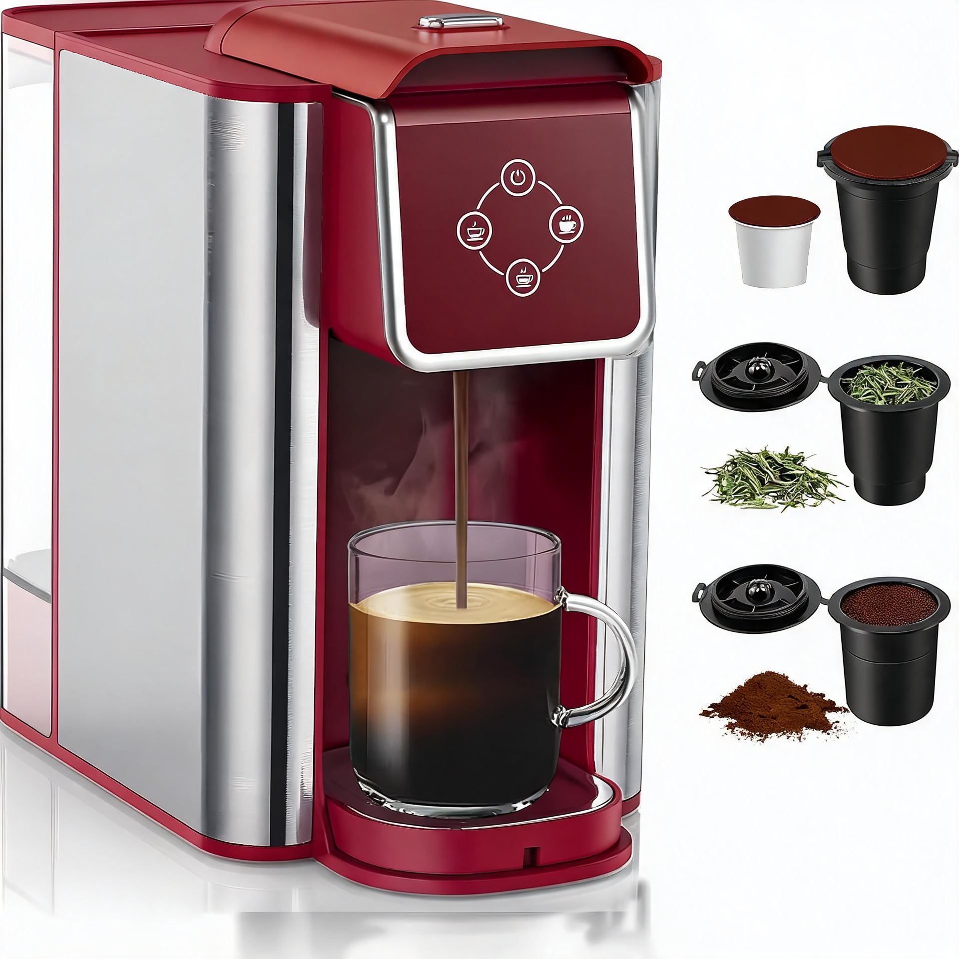 Coffee Tea And Leaf - ماكينة قهوة للاستخدام الفردي، صانعة قهوة