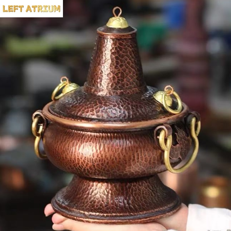 Coffee Tea And Leaf - وعاء متعدد الوظائف من النحاس النقي