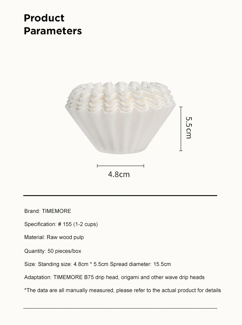 TIMEMORE 1-2 كوب سلة فلتر ورق  - مراجعة Coffee Tea Paper Cups وسعره