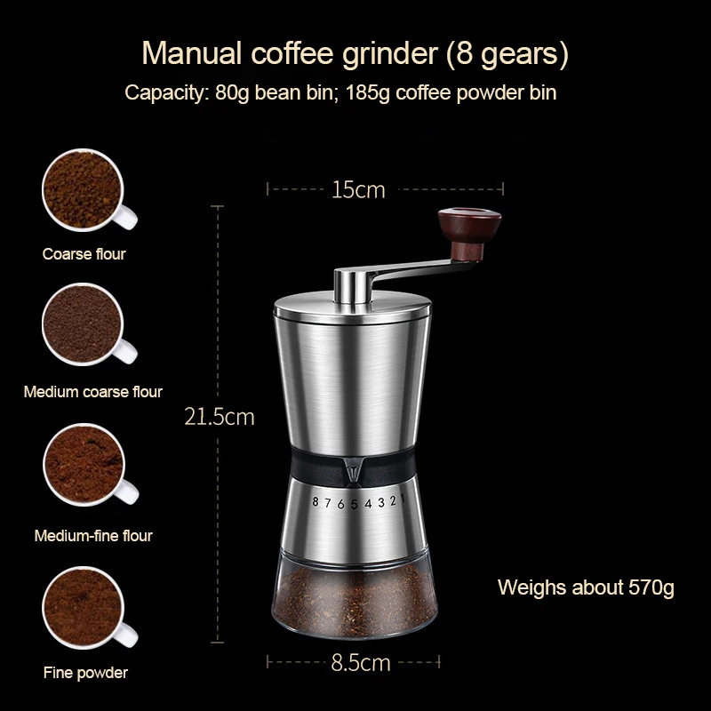 مطحنة قهوة يدوية قابلة للتعديل - مراجعة Burr Hand Grinder وسعره