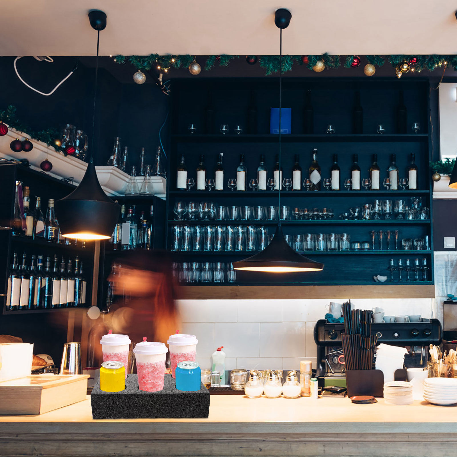 حامل أكواب بستة فتحات مريح وصد - مراجعة Coffee Tea Shop وسعره