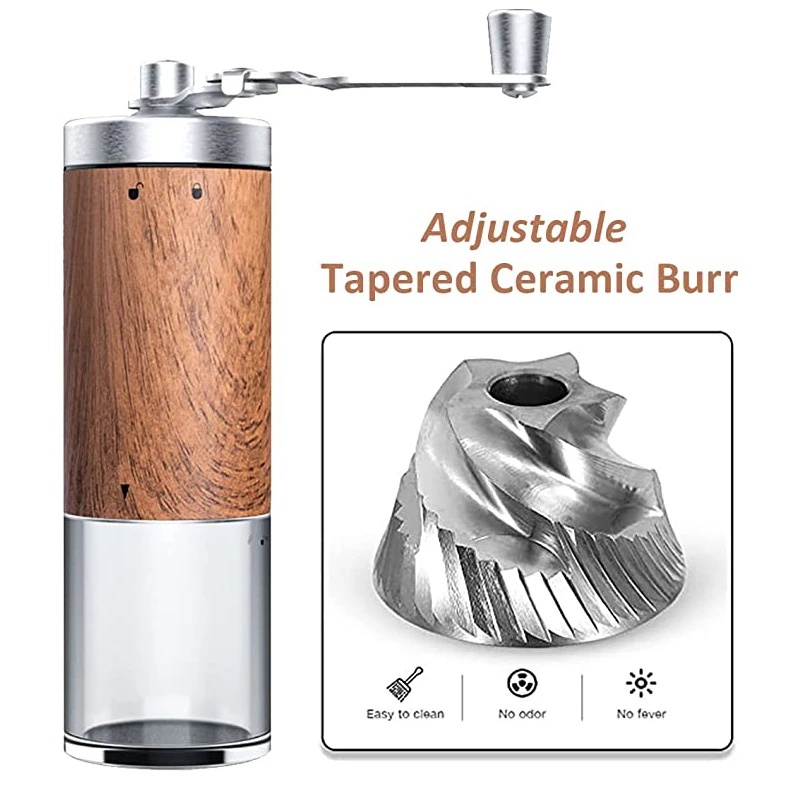مطحنة قهوة يدوية محمولة بتصميم - مراجعة Burr Hand Grinder وسعره