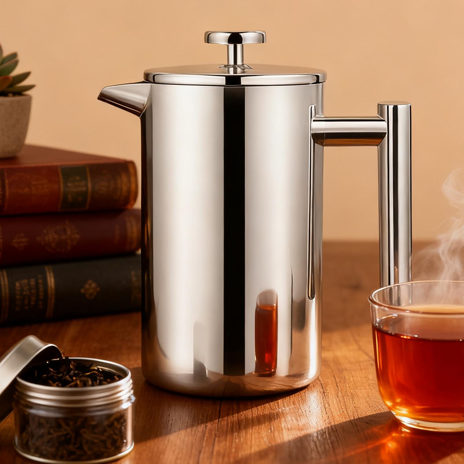 القهوة الصحافة وعاء نظام التصف - مراجعة Coffee Tea Brew وسعره