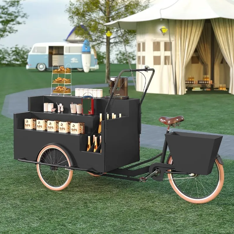 عربة عرض متنقلة ثلاثية العجلات - مراجعة Coffee Tea Vendor وسعره
