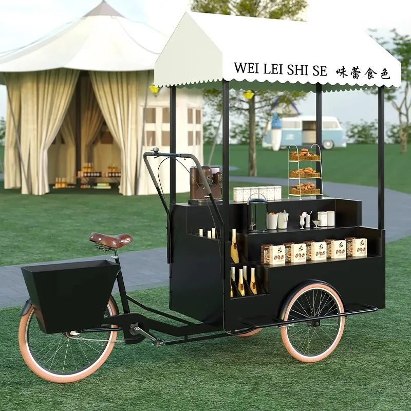عربة عرض متنقلة ثلاثية العجلات - مراجعة Coffee Tea Vendor وسعره