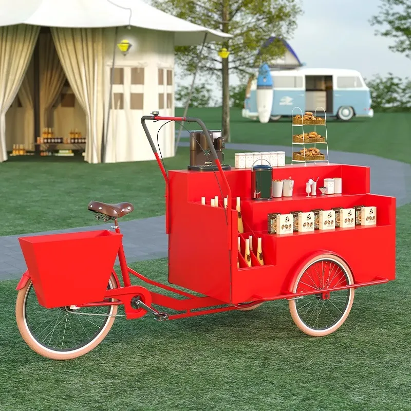 عربة عرض متنقلة ثلاثية العجلات - مراجعة Coffee Tea Vendor وسعره