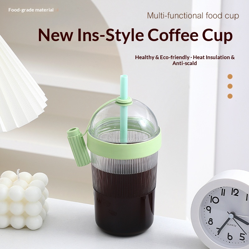كوب قهوة محمول كبير السعة مع ش - مراجعة Coffee Jelly Tea وسعره
