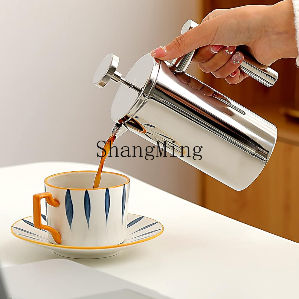 وعاء قهوة فرنسي من الفولاذ الم - مراجعة Coffee Tea Brew وسعره
