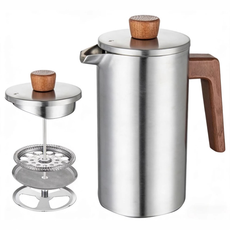 وعاء قهوة فرنسي من الفولاذ الم - مراجعة Coffee Tea Maker وسعره