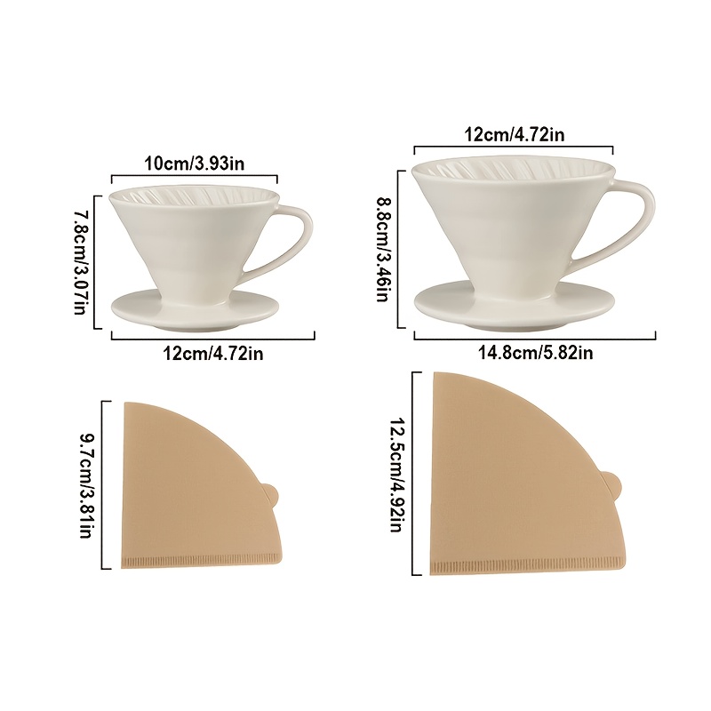 صب فوق صانع القهوة، منقط فلتر  - مراجعة Coffee Tea Paper Cups وسعره