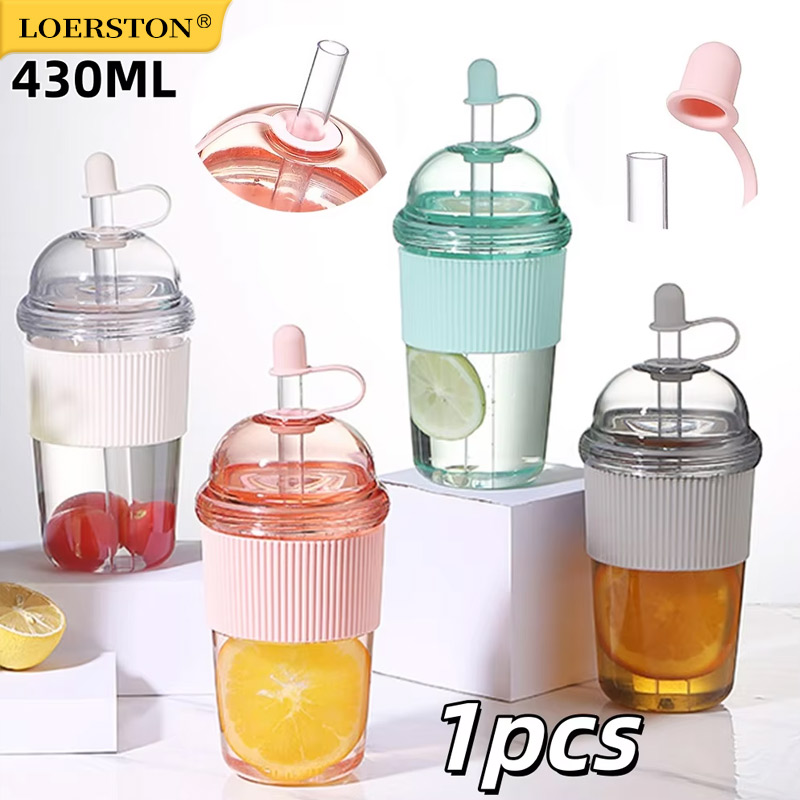 كوب محمول بسعة 430 مل مع قش قا - مراجعة Coffee Jelly Tea وسعره
