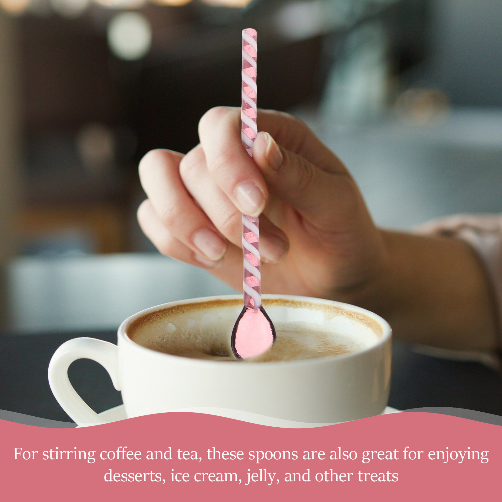 طقم ملاعق زجاجية حلزونية ملونة - مراجعة Coffee Jelly Tea وسعره