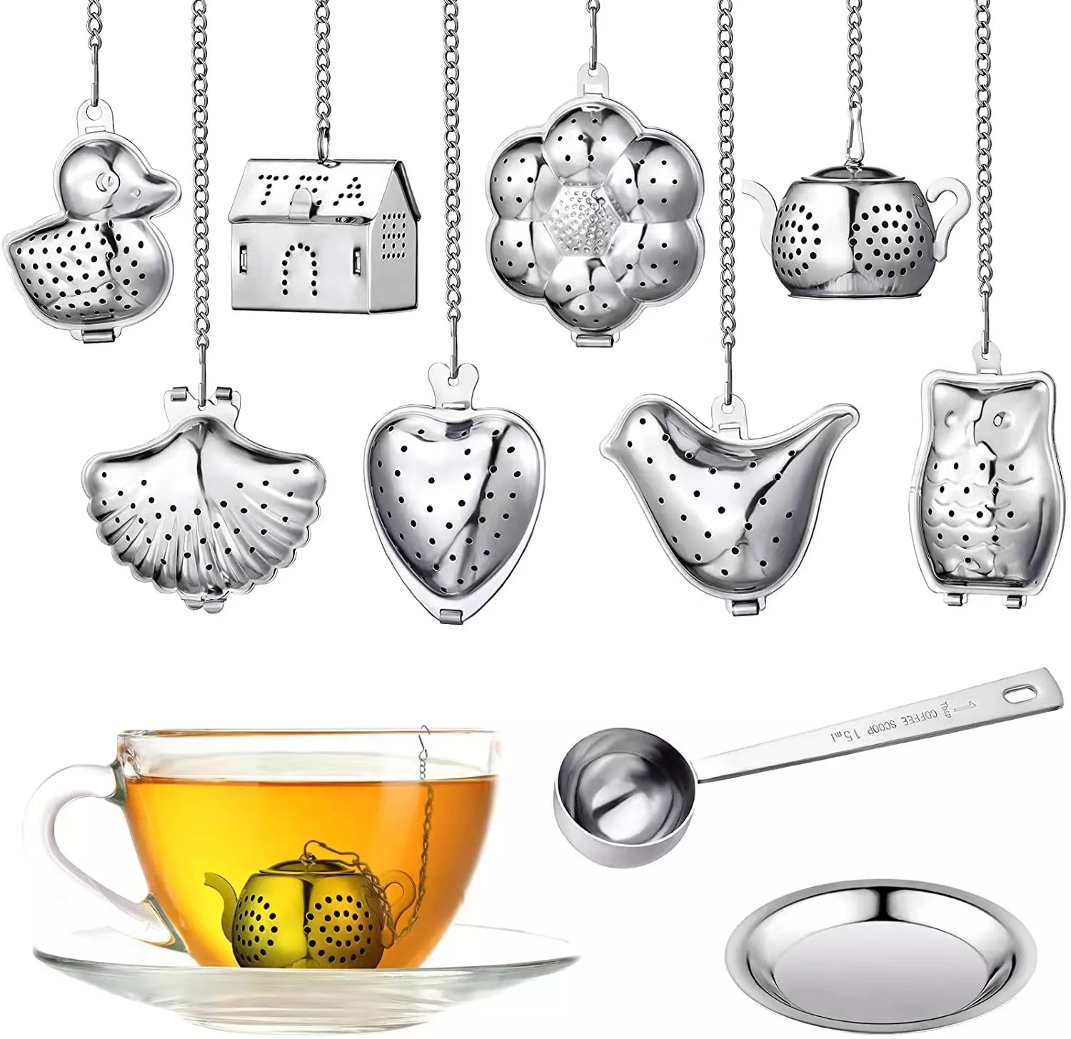 مصفاة شاي من الفولاذ المقاوم ل - مراجعة Coffee Tea Infusion وسعره