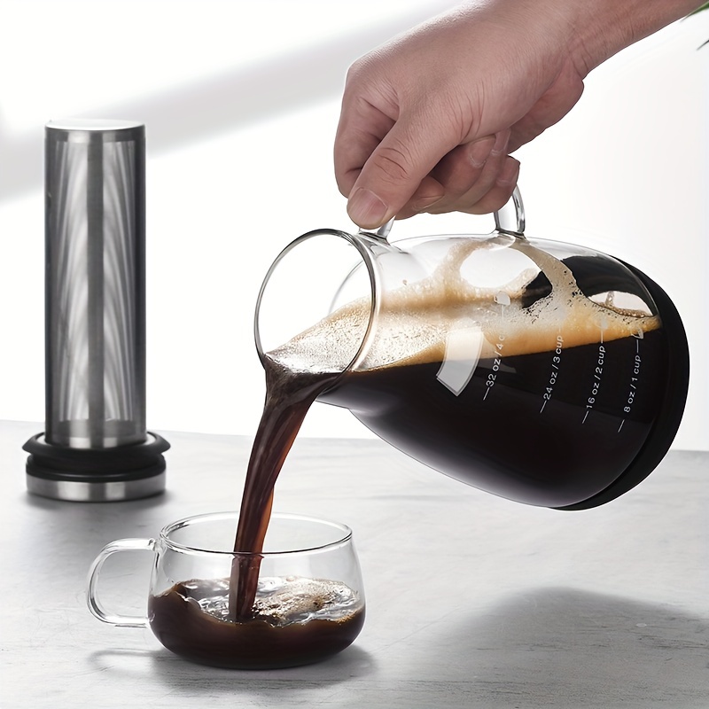 إبريق زجاجي كلاسيكي سعة 24 أون - مراجعة Coffee Tea Brew وسعره