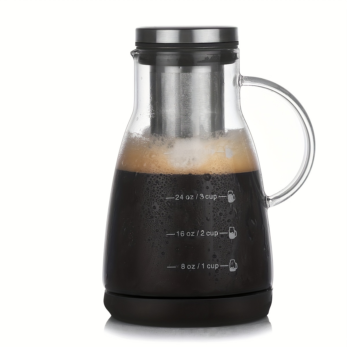 إبريق زجاجي كلاسيكي سعة 24 أون - مراجعة Coffee Tea Brew وسعره