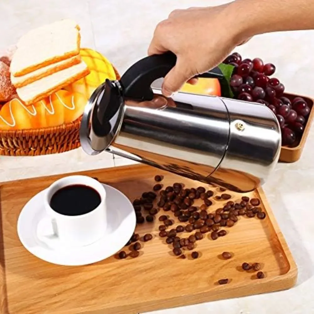 أواني قهوة موكا من الفولاذ الم - مراجعة Coffee Tea Maker وسعره