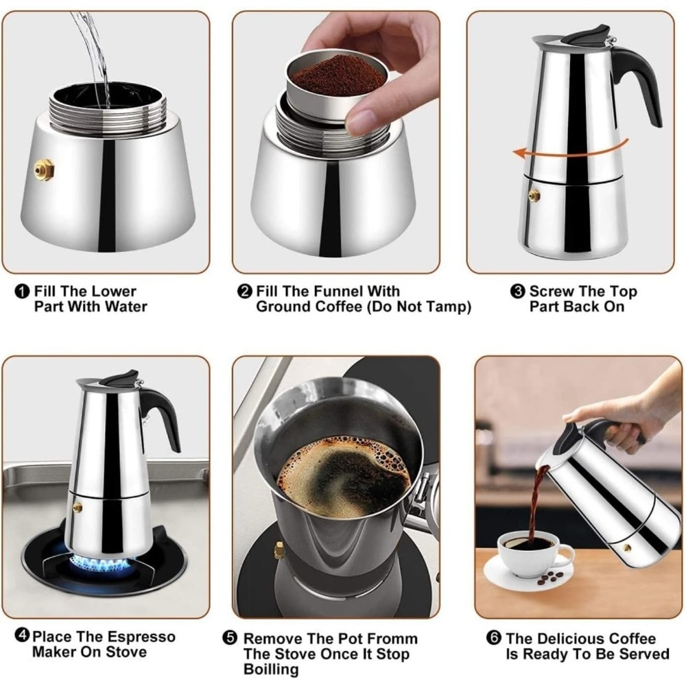 أواني قهوة موكا من الفولاذ الم - مراجعة Coffee Tea Maker وسعره